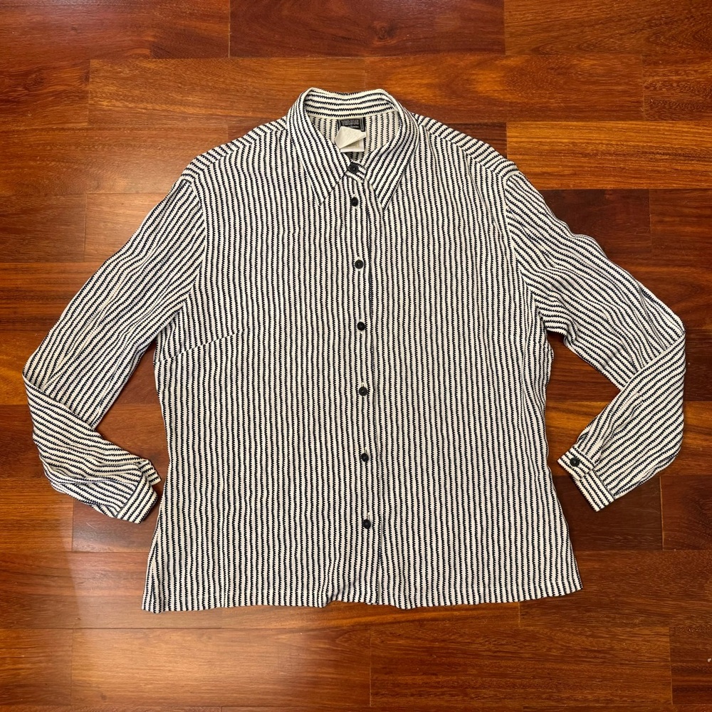 Versus by Versace Striped Black and White Men's Shirt